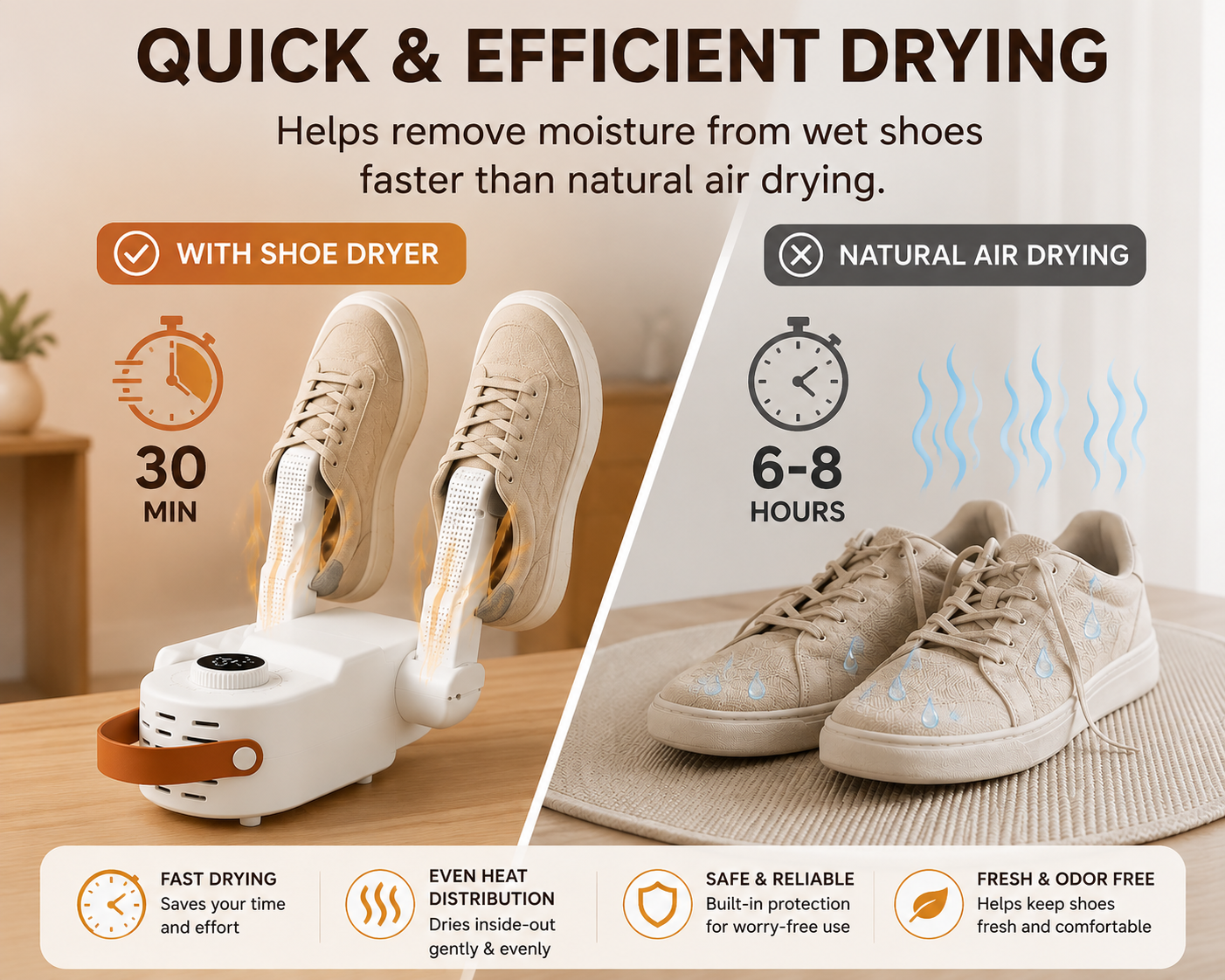 Dry Faster. Stay Fresh. Step Confidently.